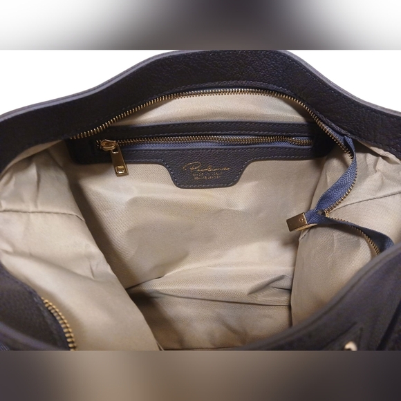 Paolina -NWT  Gray Colored Natural Leather Tote Bag W/ 1 Large Zippered Pocket & - Picture 14 of 14